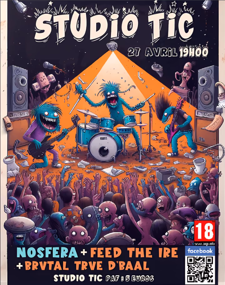 Affiche du concert du 27 avril 2024 au Studio Tic